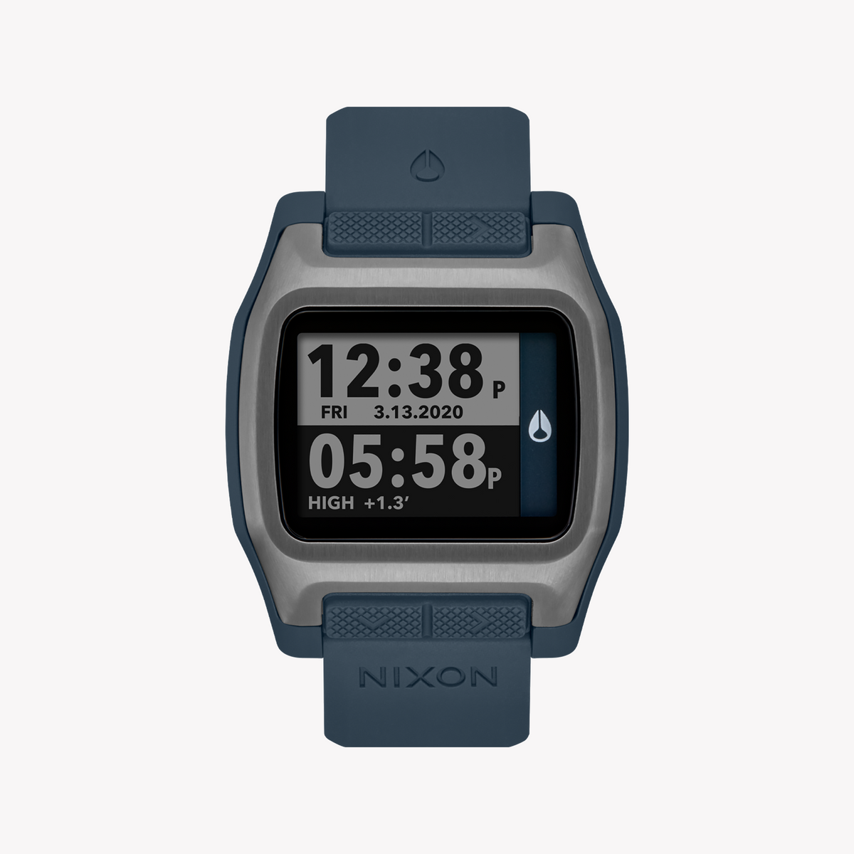 Nixon Men's Silver/Blue Resin Watch | A1308-2889