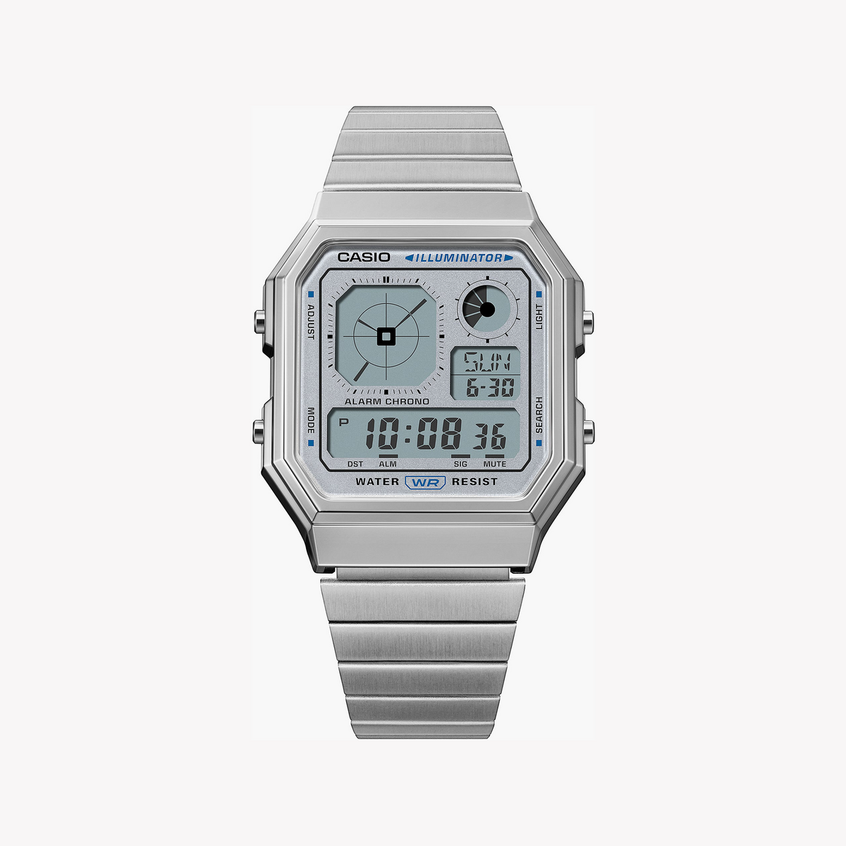 Casio Unisex Silver Stainless Steel Watch | A130we-7aef