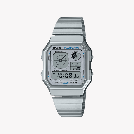 Casio Unisex Silver Stainless Steel Watch | A130we-7aef
