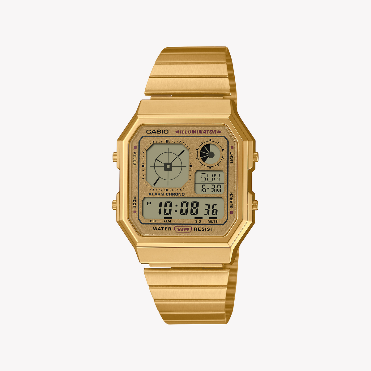 Casio Unisex Gold Stainless Steel Watch | A130weg-9aef