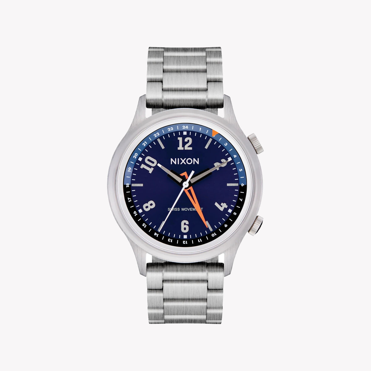 NIXON Men's Stainless Steel Silver/Blue Watch | A1422-5289