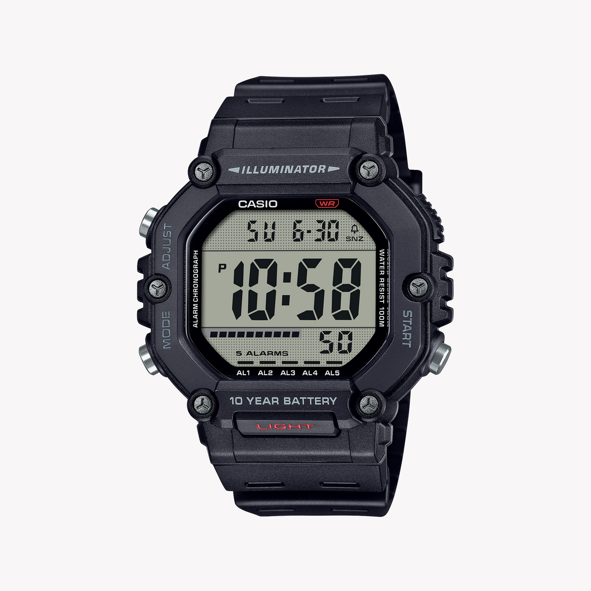 Casio Men's Resin Black Watch | Ae-1600h-1avef