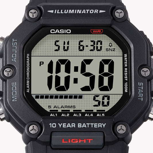 Casio Men's Resin Black Watch | Ae-1600h-1avef