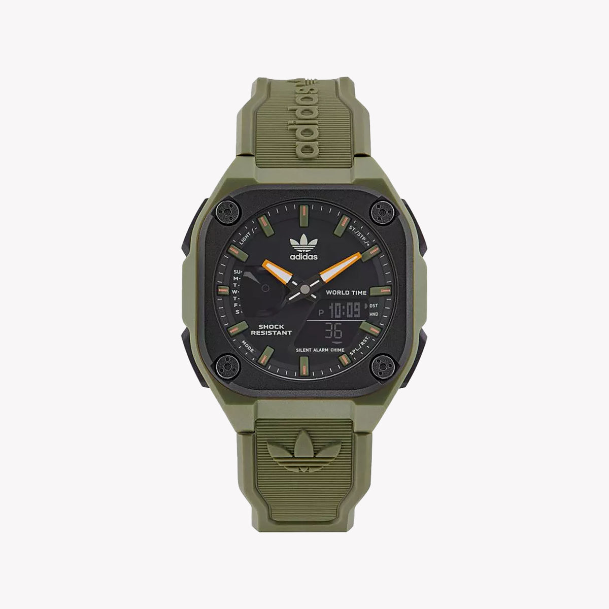 Adidas Unisex Resin Black/Green Watch | Aost22547