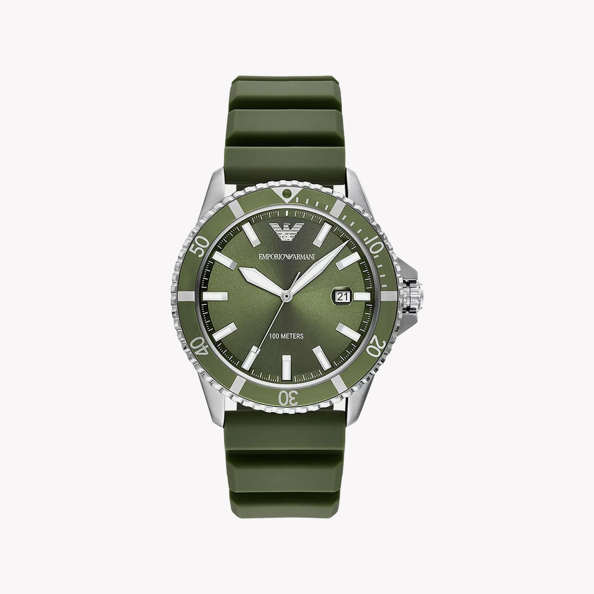 Emporio Armani Men's Silver/Green Watch | Ar11638