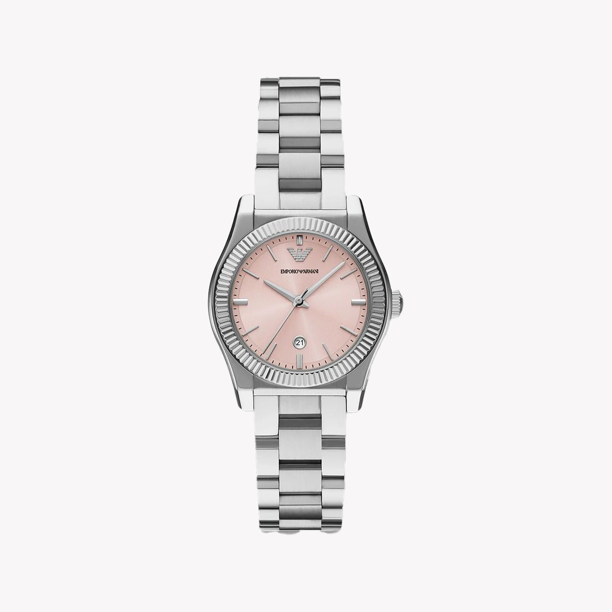 Emporio Armani Women's Stainless Steel Pink Dial Watch | AR11658