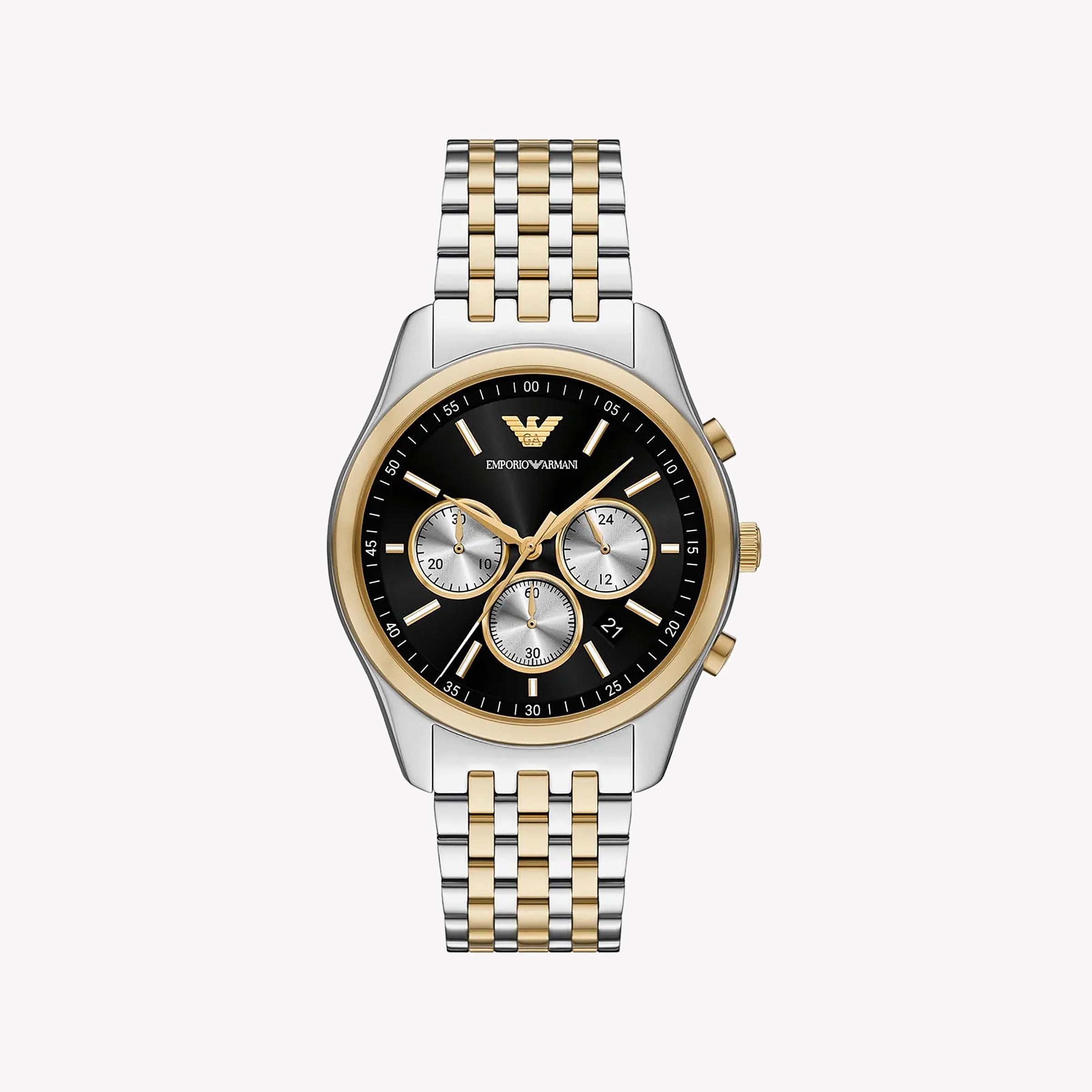 Emporio Armani Men's Stainless Steel Silver & Gold Watch AR11713