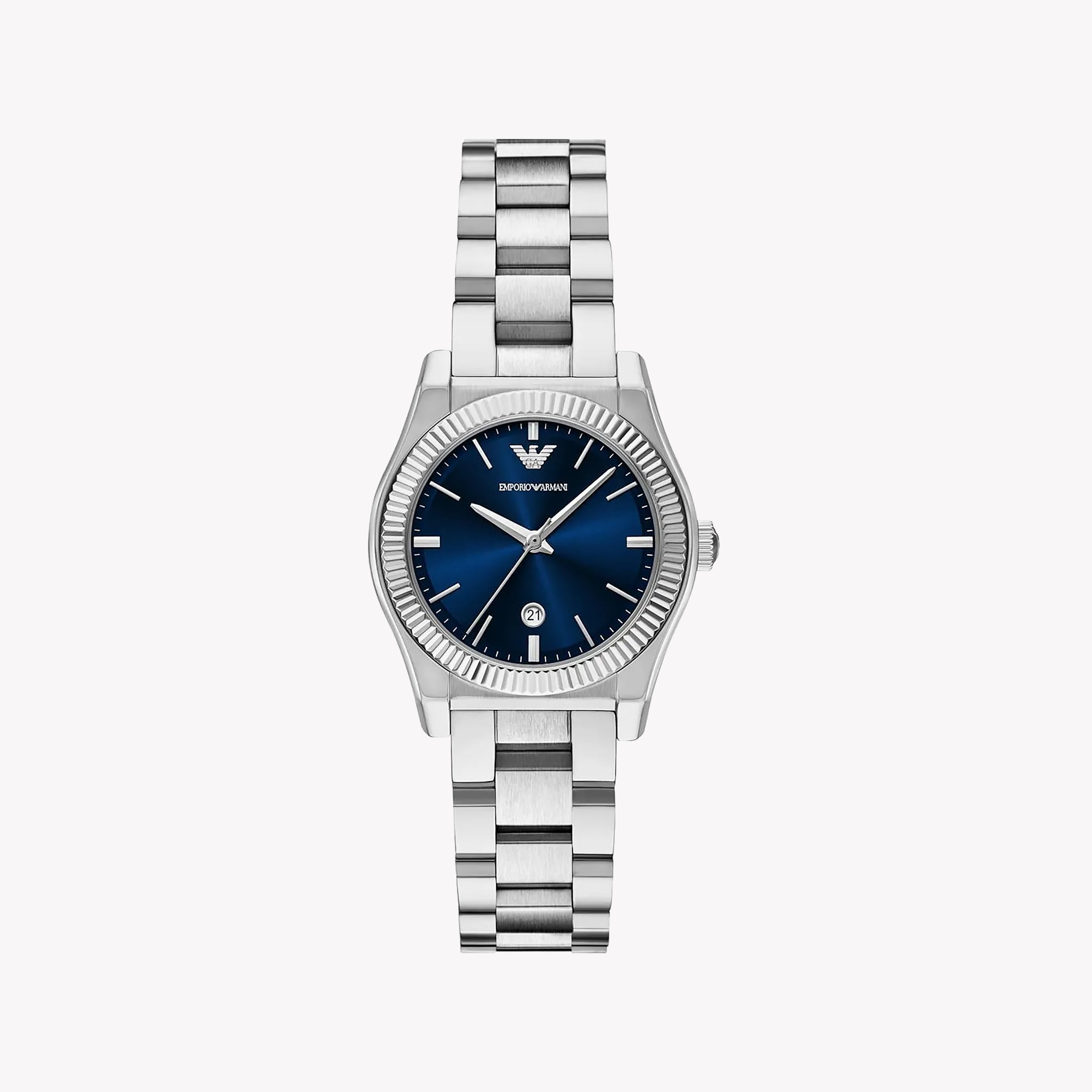 Emporio Armani Women's Stainless Steel Blue Dial Watch | AR11717