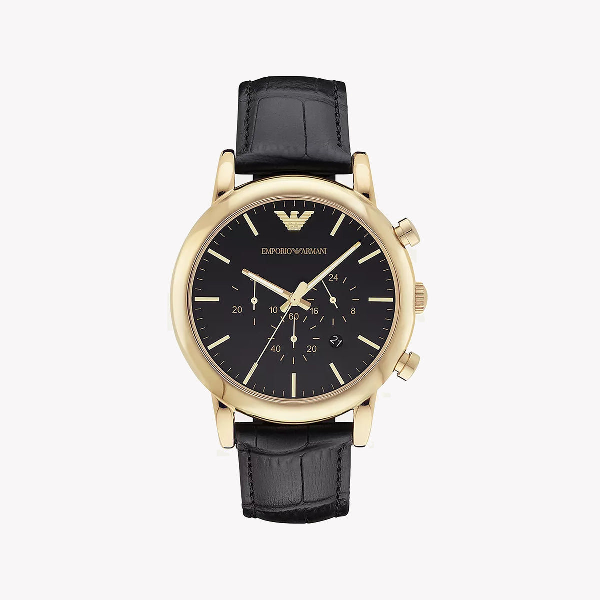 Emporio Armani Men's Gold/Black Quartz Watch | Ar1917