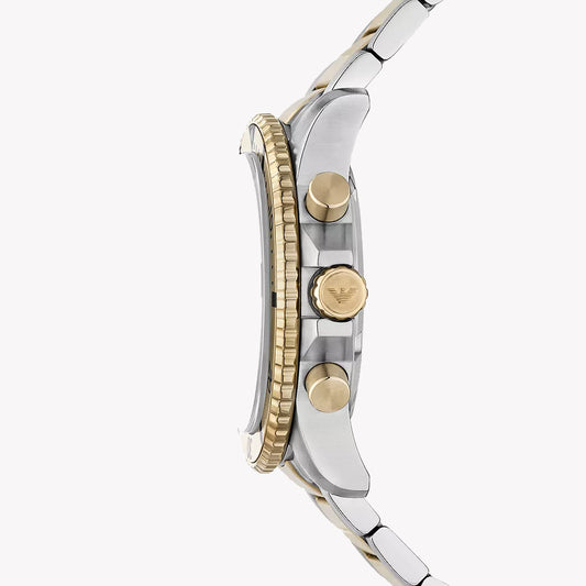 Emporio Armani Men's Silver/Gold, Black | Ar80073set