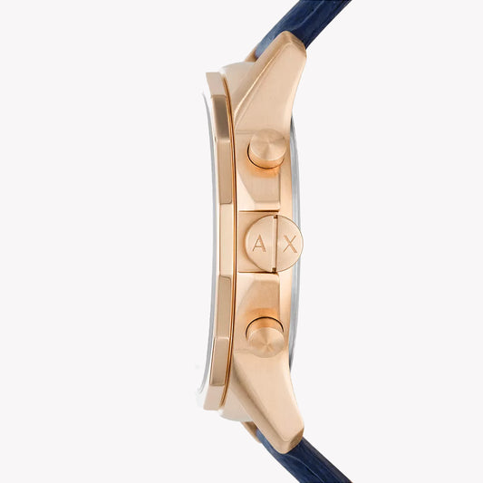 A|X Armani Exchange Men's Rose Gold, Blue Watch | Ax1723