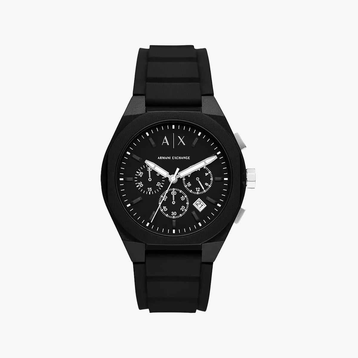 A|X Armani Exchange Men's Black Silicone Watch | Ax4161