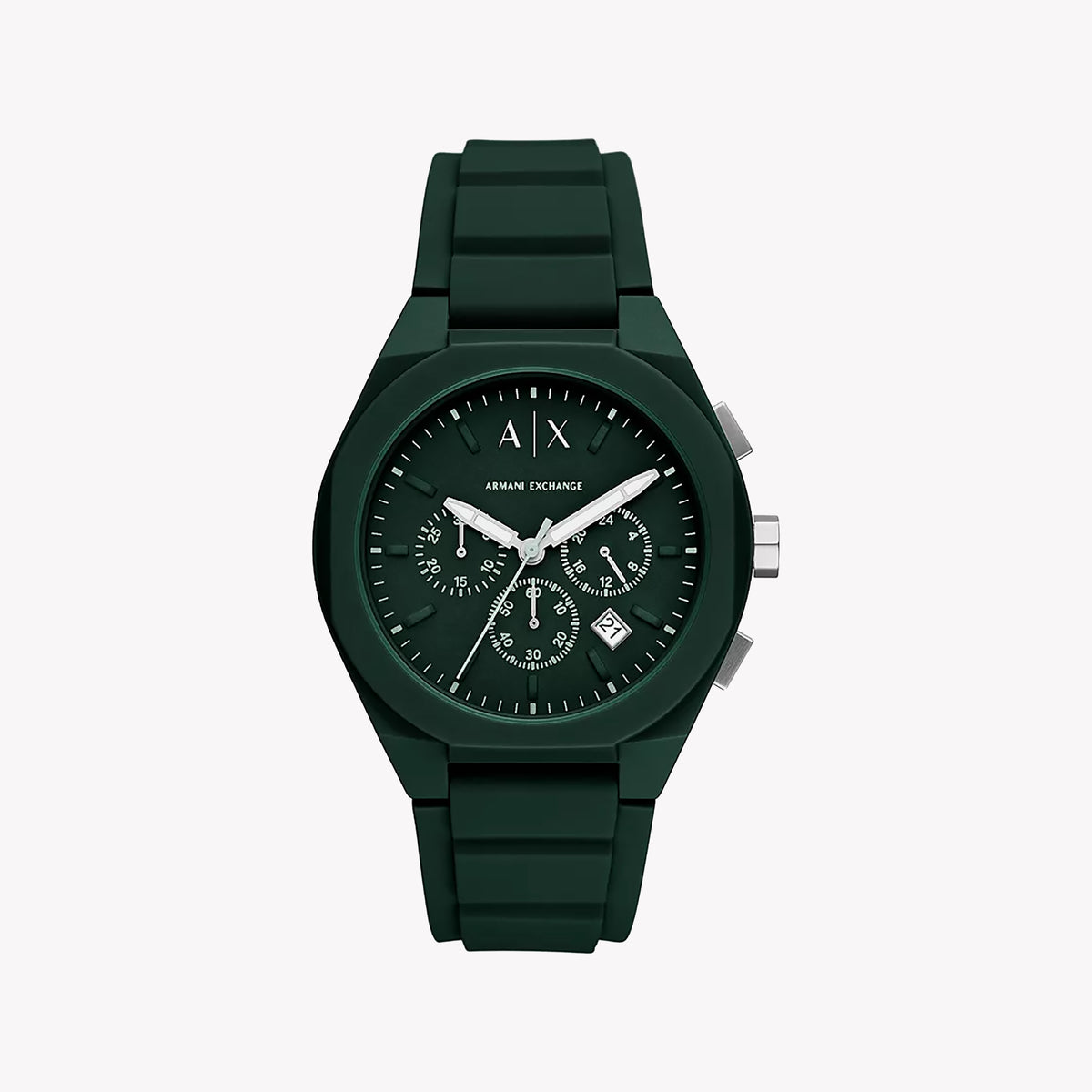 A|X Men's Dark Green Silicone Watch | Ax4163