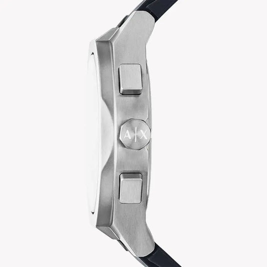 A|X Armani Exchange Men's Dark Blue Watch, Silicone Band | Ax4185