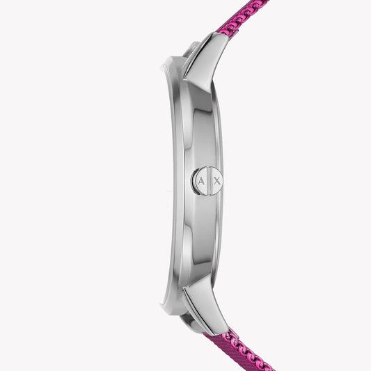 A|X Armani Exchange Women's Silver/Pink Watch | Ax5616