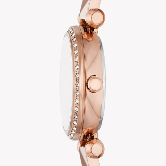Fossil Women's Rose Gold Stainless Steel Watch | Bq3894