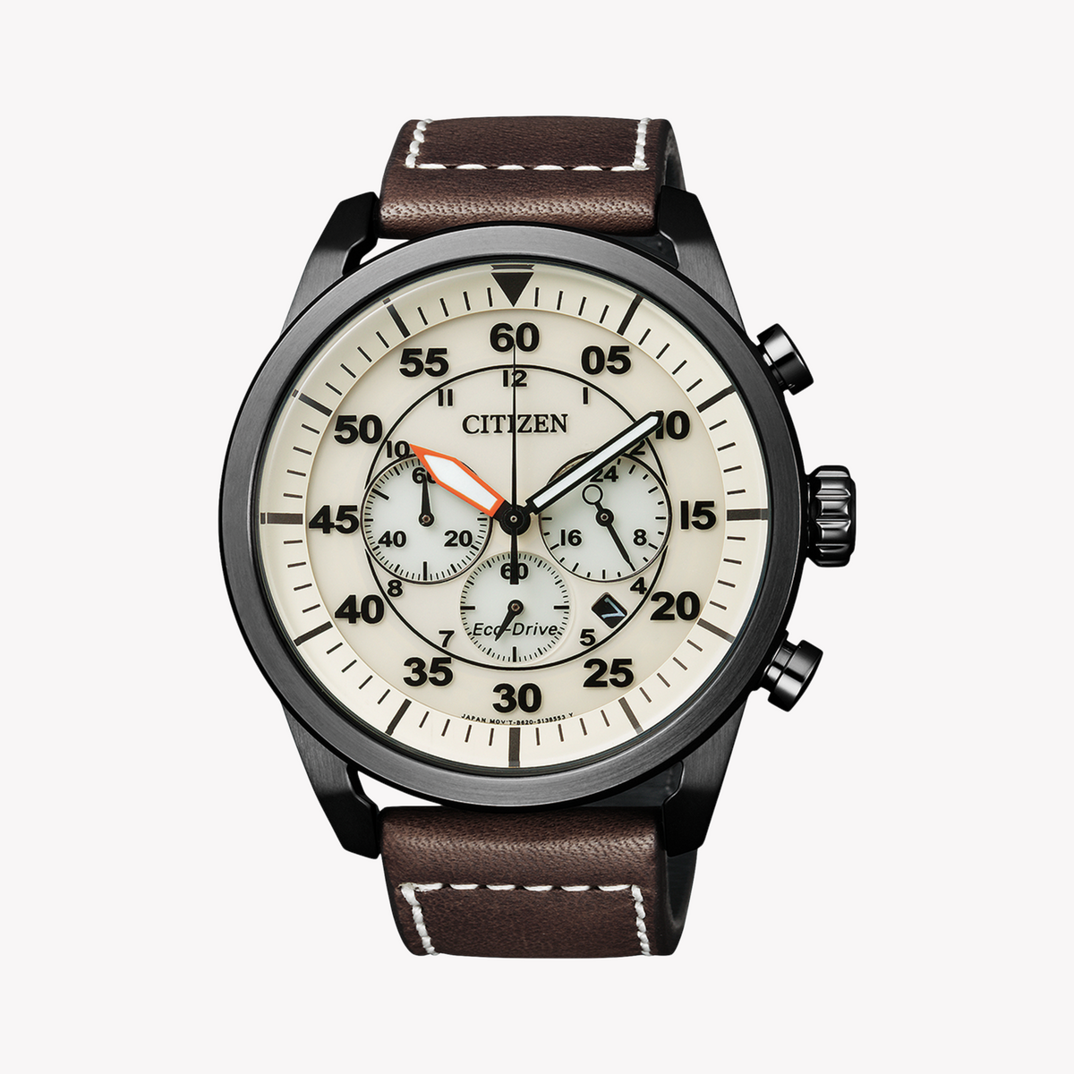CITIZEN CA4215-04W DYNAMIC VERSATILITY - STUNNING CHRONOGRAPH MEN'S WATCH with Eco-Drive & Leather Band