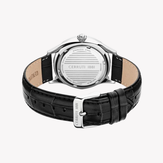 Cerruti 1881 Men's Stainless Steel/Leather Watch | Ciwgb2114102
