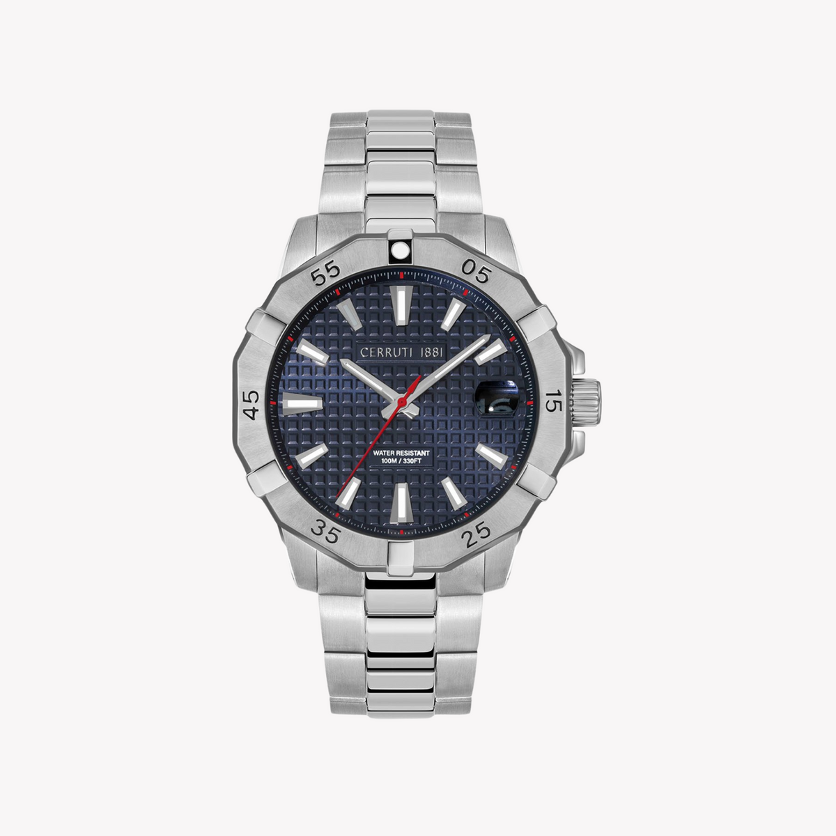 Cerruti 1881 Men's Silver Stainless Steel, Dark Blue | Ciwgh2116702