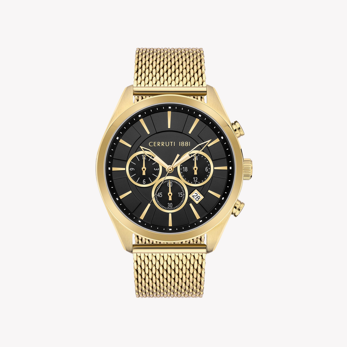 Cerruti Men's Stainless Steel Gold/Black Watch | Ciwgk2007601