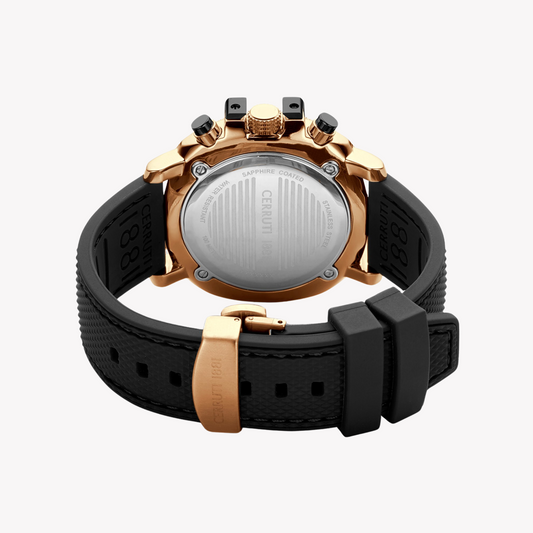 Cerruti 1881 Men's Rose Gold & Black Watch | Ciwgo2206802