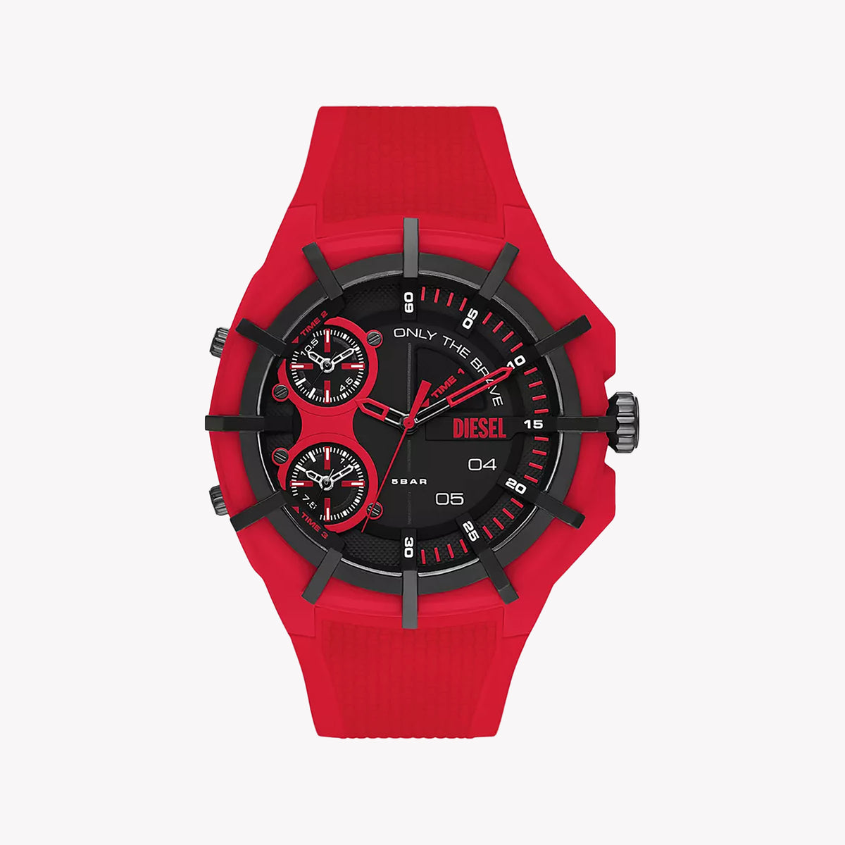 Diesel Men's Red Nylon & Silicone Watch | Dz1989