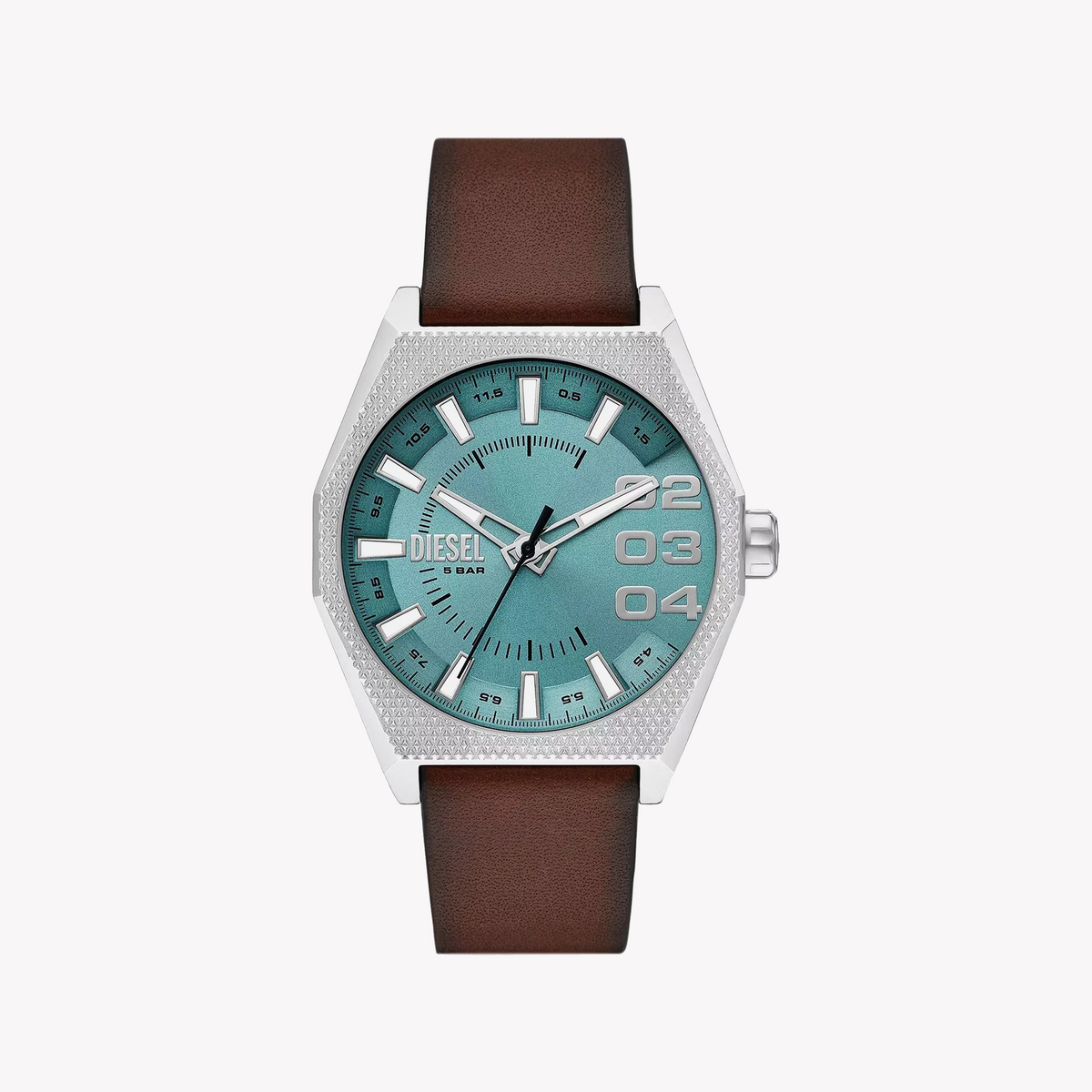 Diesel Men's Stainless Steel/Brown, Blue | Dz2174