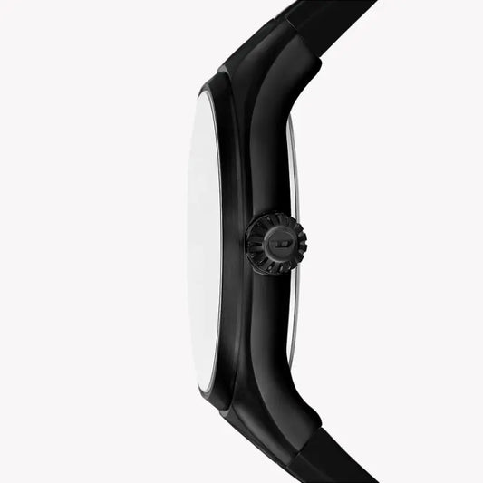 Diesel Men's Black Silicone Watch, Blue Dial | Dz2203