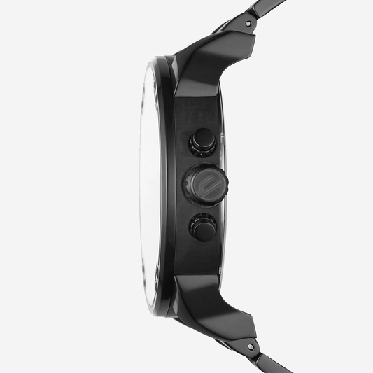 Diesel Men's Black Stainless Steel Watch, Multicolor Dial | Dz7395