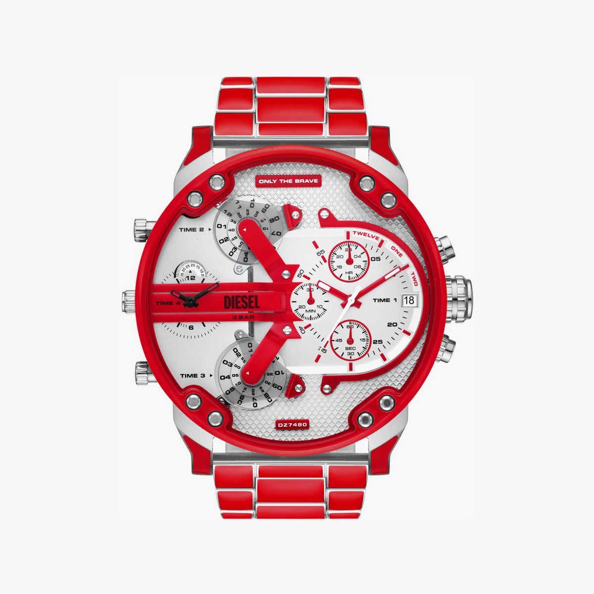 Diesel Men's Stainless Steel Red Watch | Dz7480
