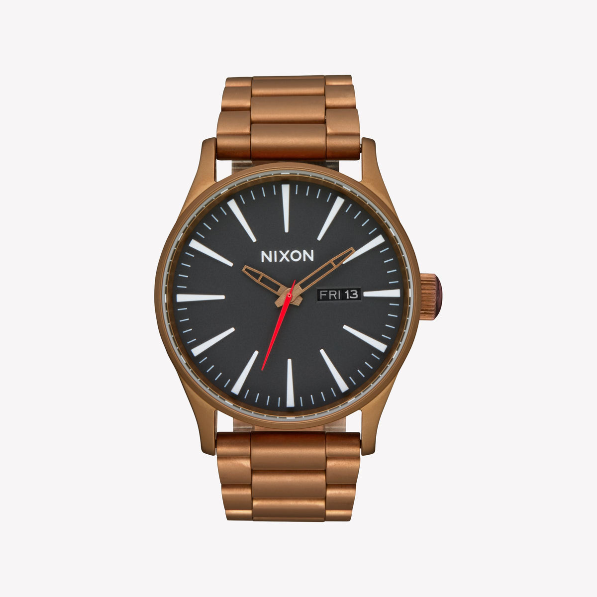 NIXON A356-5145 BOLD STATEMENT - MEN'S STAINLESS STEEL WATCH WITH BROWN & BLACK DESIGN