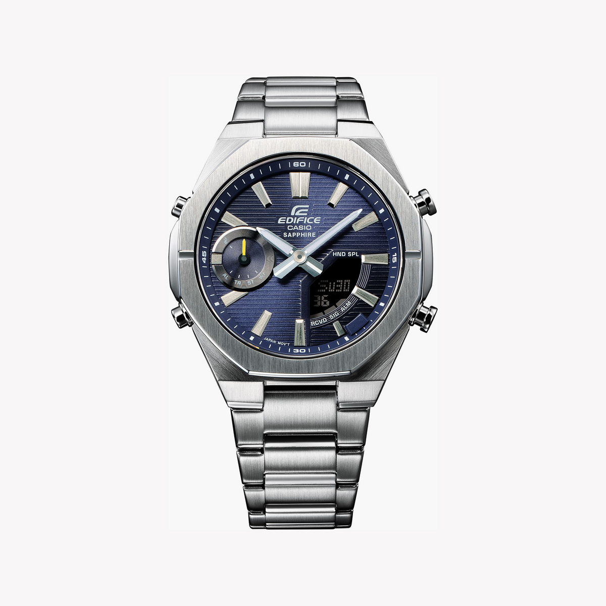 Casio Men's Silver Stainless Steel Watch | Ecb-S10d-2aef