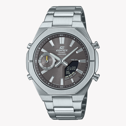 Casio Men's Silver Stainless Steel | Ecb-S10d-8aef