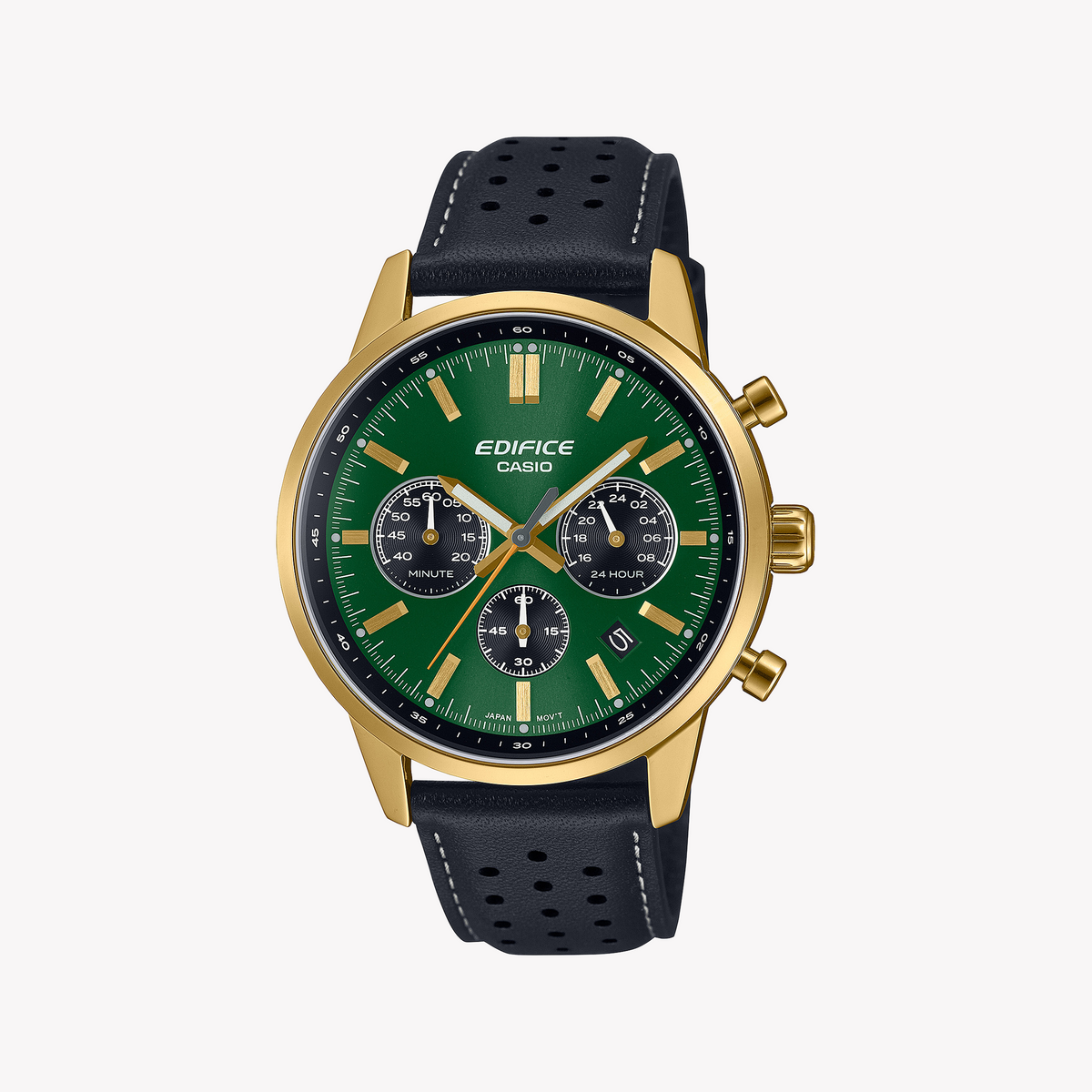 Casio Men's Gold/Leather Watch | Efr-575cl-3aef