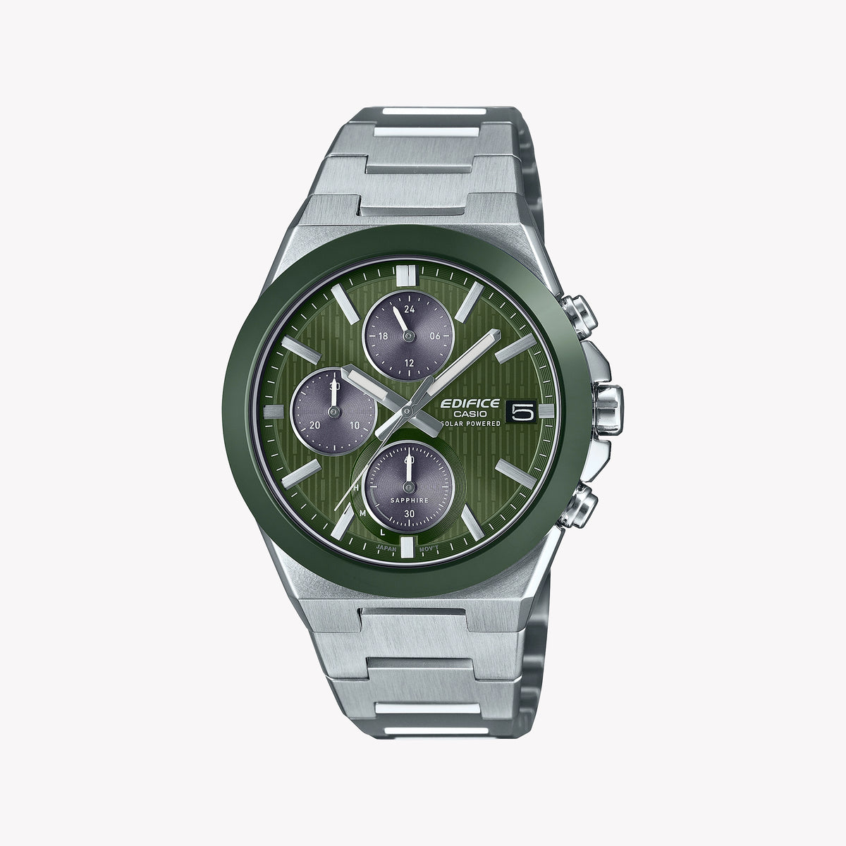 CASIO EDIFICE Men's Silver/Green Watch | EFS-S650D-3AEF