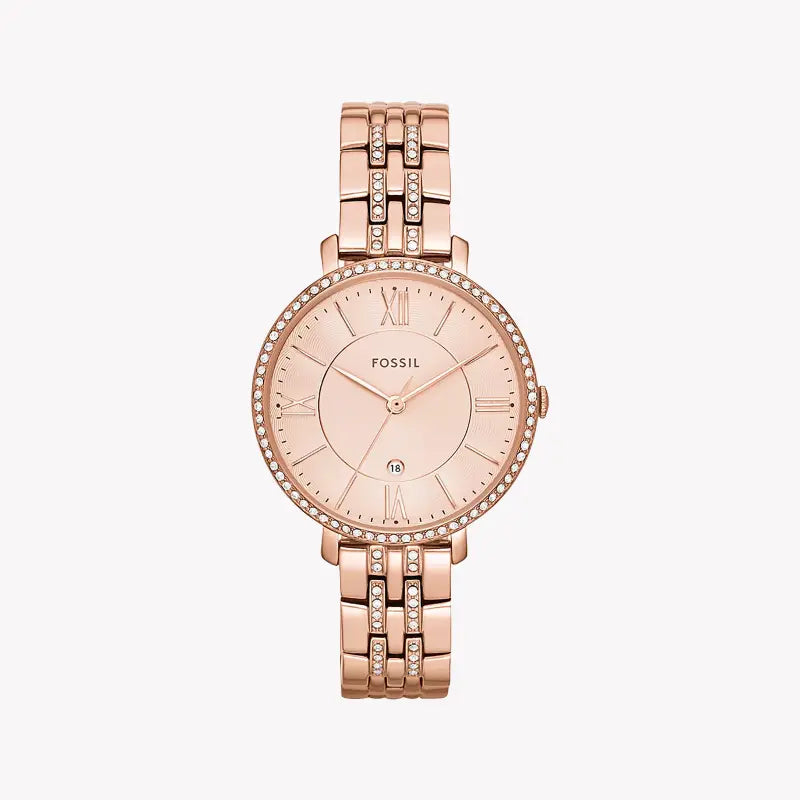 Fossil Women's Rose Gold Watch, Stainless Steel | Es3546