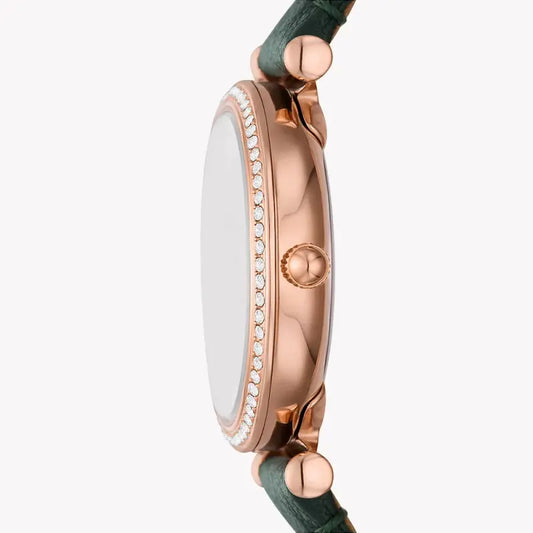 Fossil Women's Gold & Dark Blue Leather Watch | Es5370