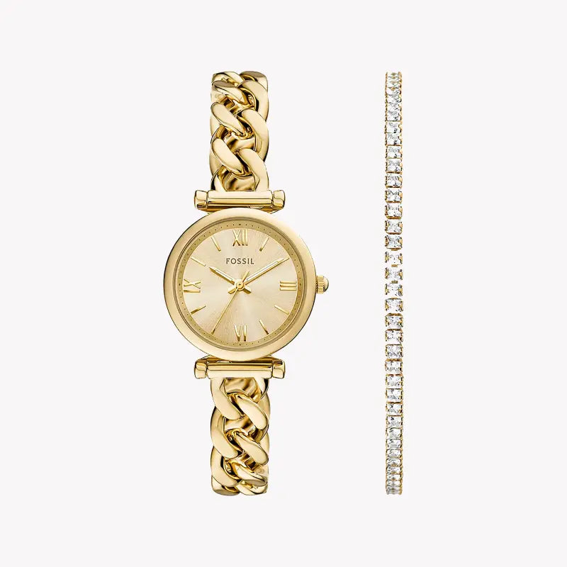 Fossil Women's Gold Watch, Gold Dial | Es5387set