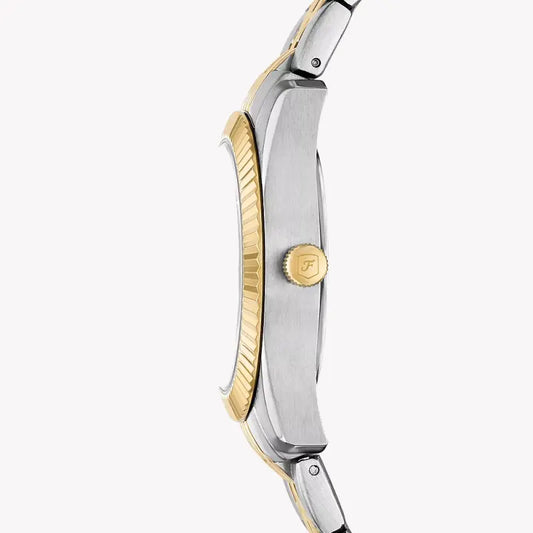 Fossil Women's Silver & Gold Watch, Green Dial | Es5388