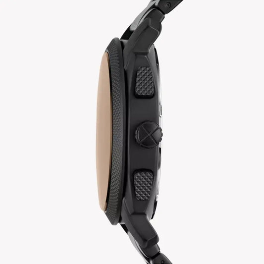 Fossil Men's Black Stainless Steel Watch, Quartz Movement | Fs4682