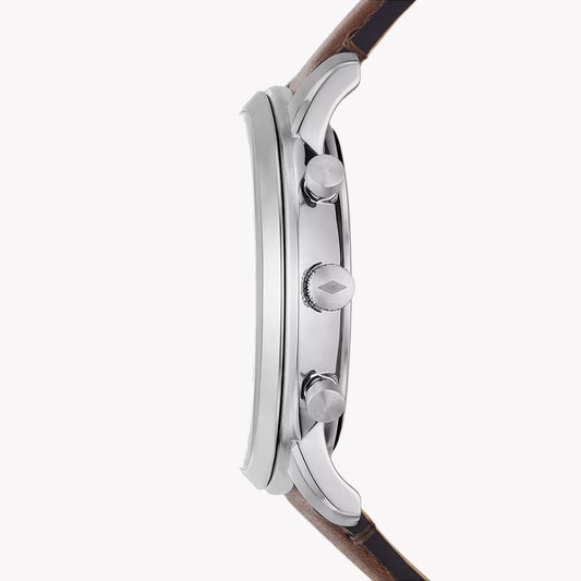 Fossil Men's Stainless Steel/Leather Watch | Fs6022