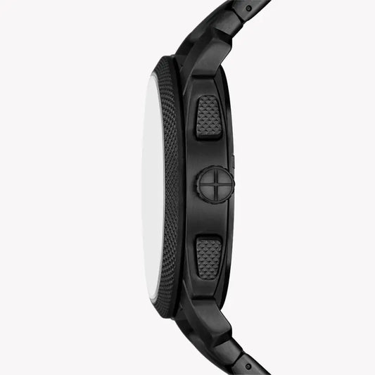 Fossil Men's Black Stainless Steel Watch, Brown Dial | Fs6097