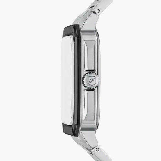 Fossil Men's Black/Silver Stainless Steel Watch | Fs6122