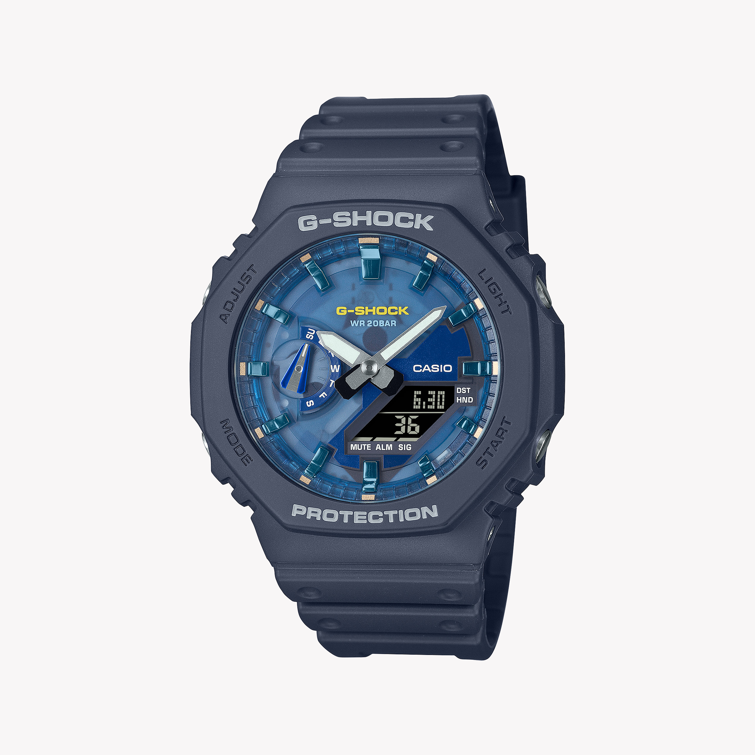 CASIO G-SHOCK Men's Blue Resin Watch | GA-2100AS-2AER – i-Watch