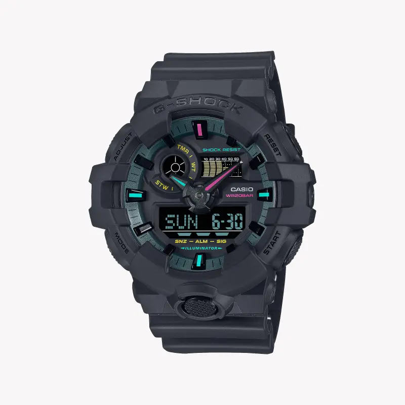 Casio G-Shock Men's Black Resin Watch, Black Dial | Ga-700mf-1aer