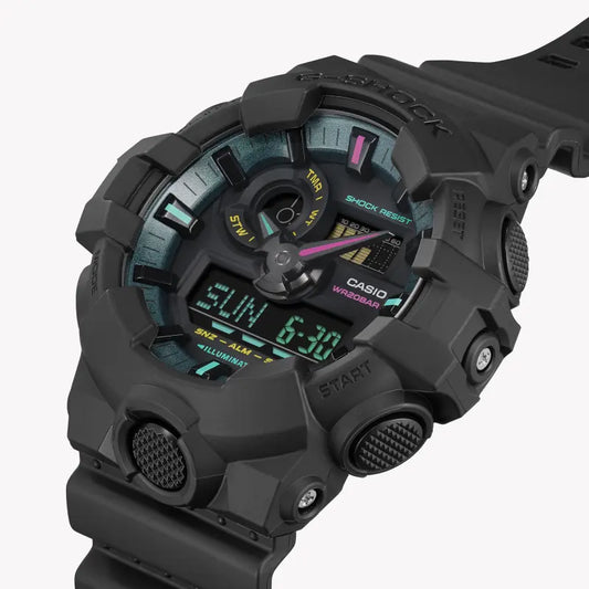Casio G-Shock Men's Black Resin Watch, Black Dial | Ga-700mf-1aer