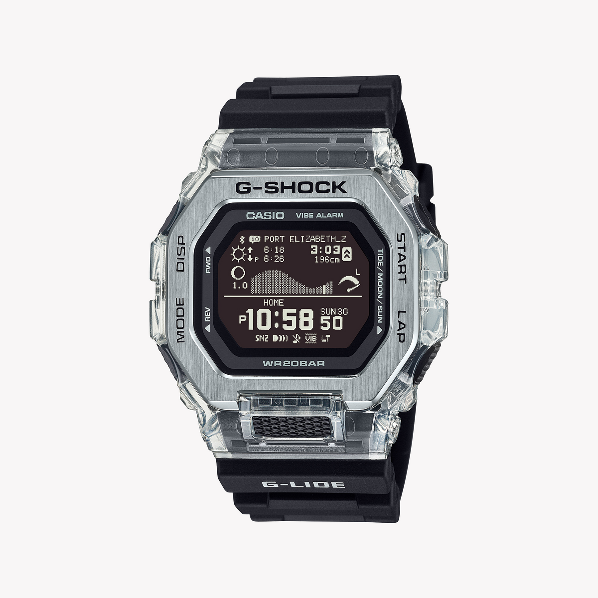 Casio G-Shock Men's Resin/Transparent, Black | Gbx-100s-1er
