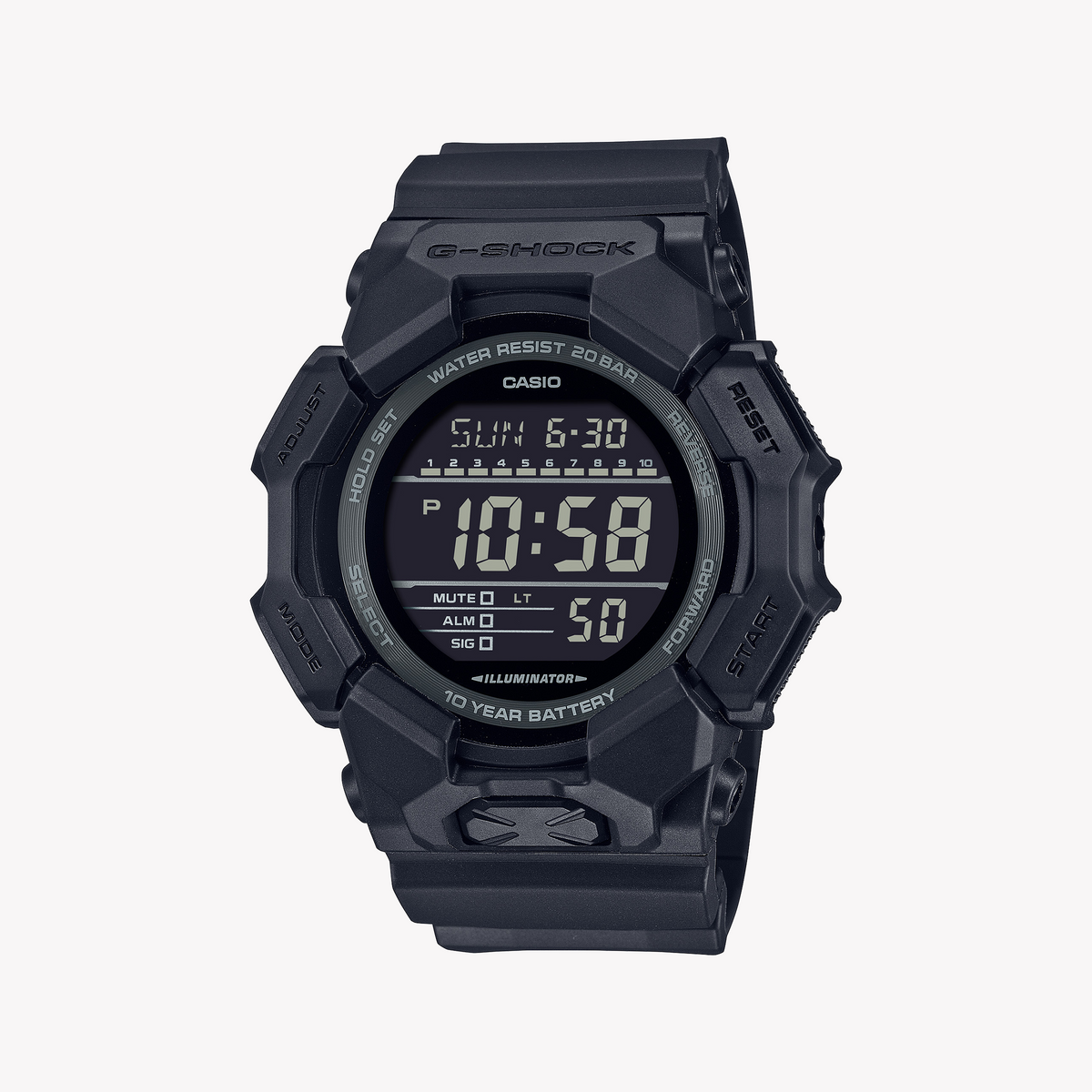 Casio Men's Black Synthetic/Rubber Watch | Gd-010-1a1er