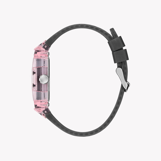 GUESS Men's Pink/Black Silicone Watch | GW0032G3