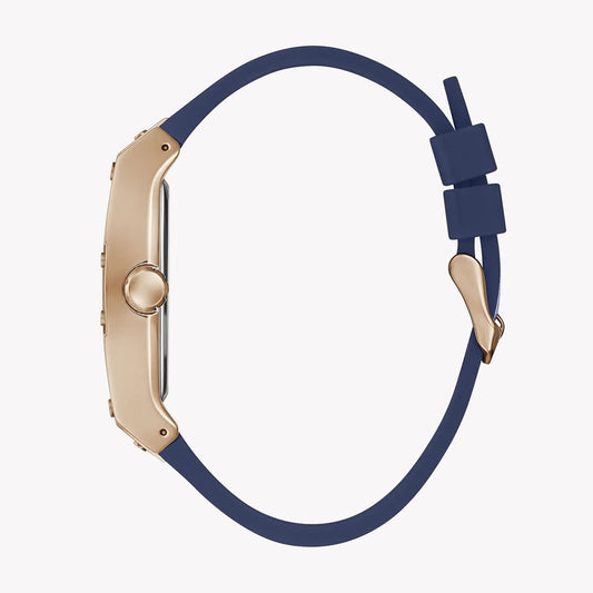 Guess Men's Rose Gold/Dark Blue Watch | Gw0202g4